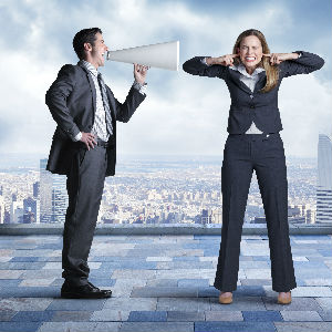 Shouting and nobody listening
